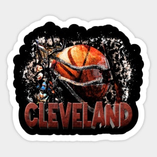 Classic Sports Cleveland Proud Name Basketball Sticker